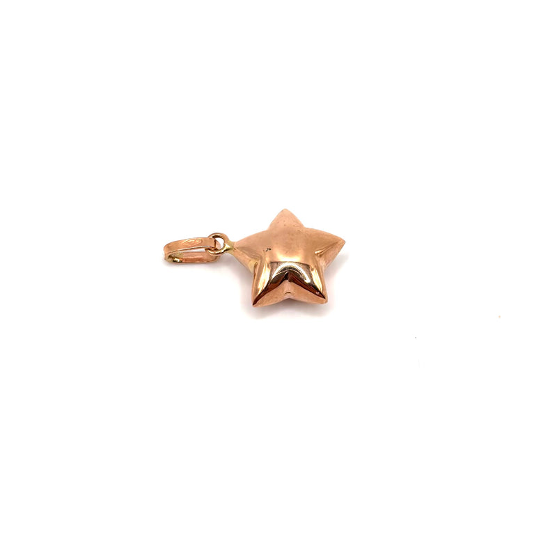 18K GOLD STAR CHARM PENDANT - HANDMADE IN ITALY