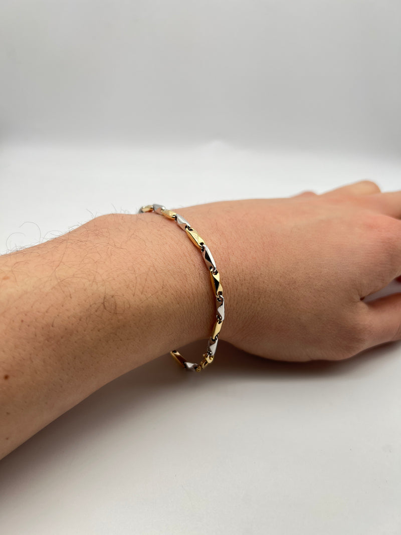 18K GOLD PROSECCO CHAIN BRACELET - HANDMADE IN ITALY