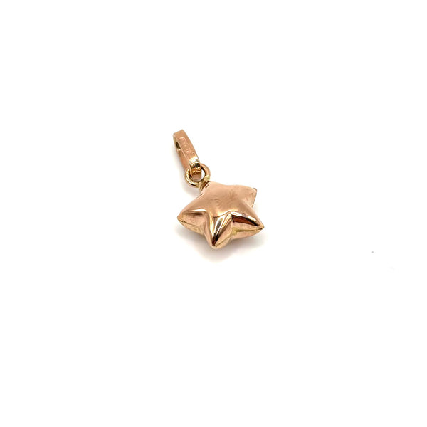 18K GOLD STAR CHARM PENDANT - HANDMADE IN ITALY