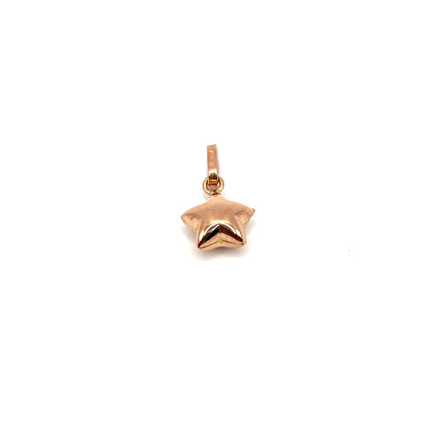 18K GOLD STAR CHARM PENDANT - HANDMADE IN ITALY