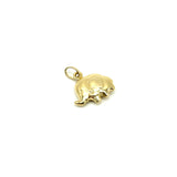 18K GOLD ELEPHANT CHARM PENDANT - HANDMADE IN ITALY