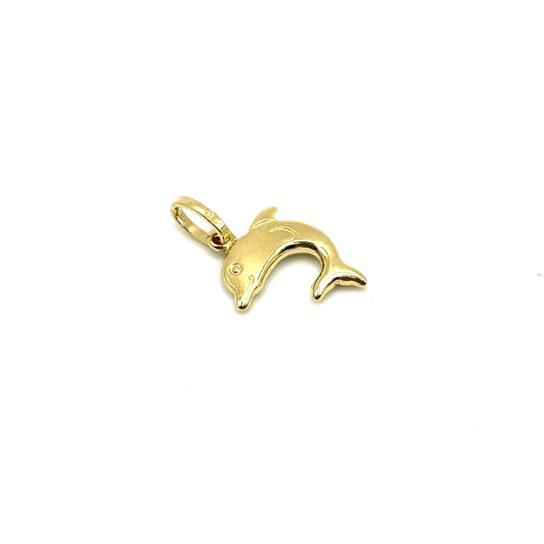 18K GOLD DOLPHIN CHARM PENDANT - HANDMADE IN ITALY