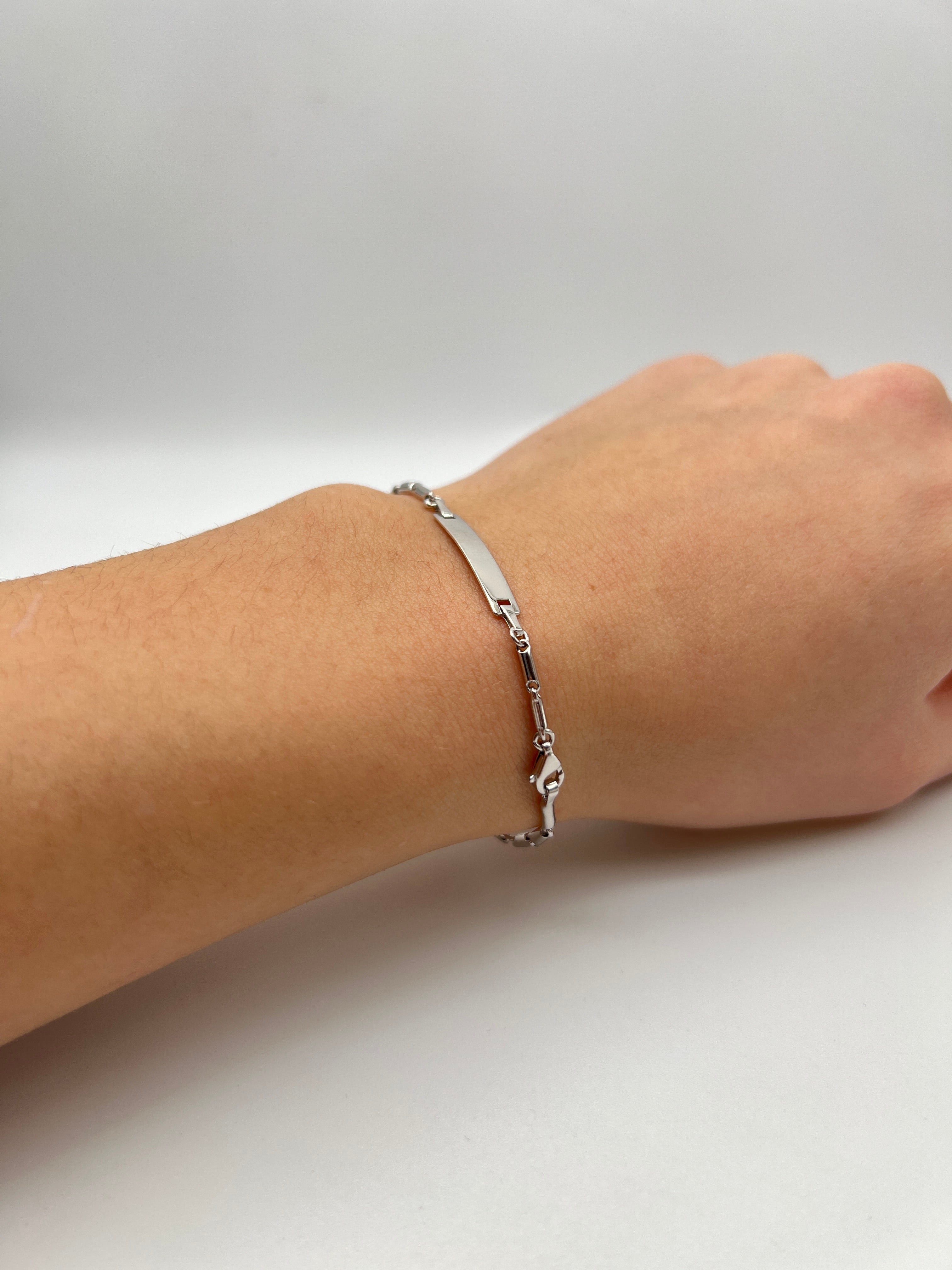 18K GOLD SNOWY BAR BRACELET - HANDMADE IN ITALY