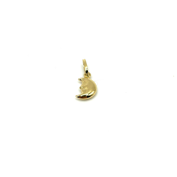 18K GOLD MOON PENDANT - HANDMADE IN ITALY