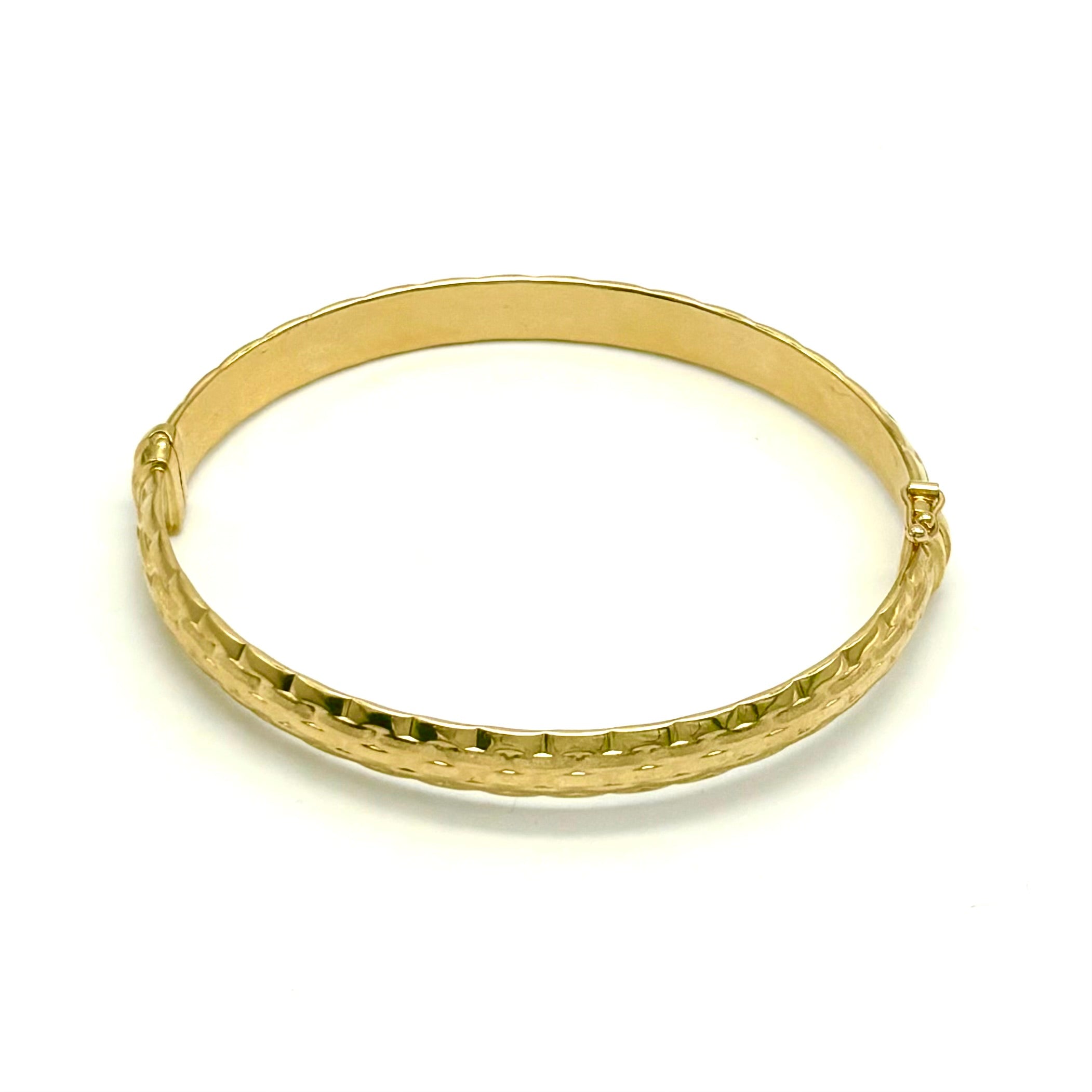 18K GOLD ATHENS BANGLE BRACELET - HANDMADE IN ITALY