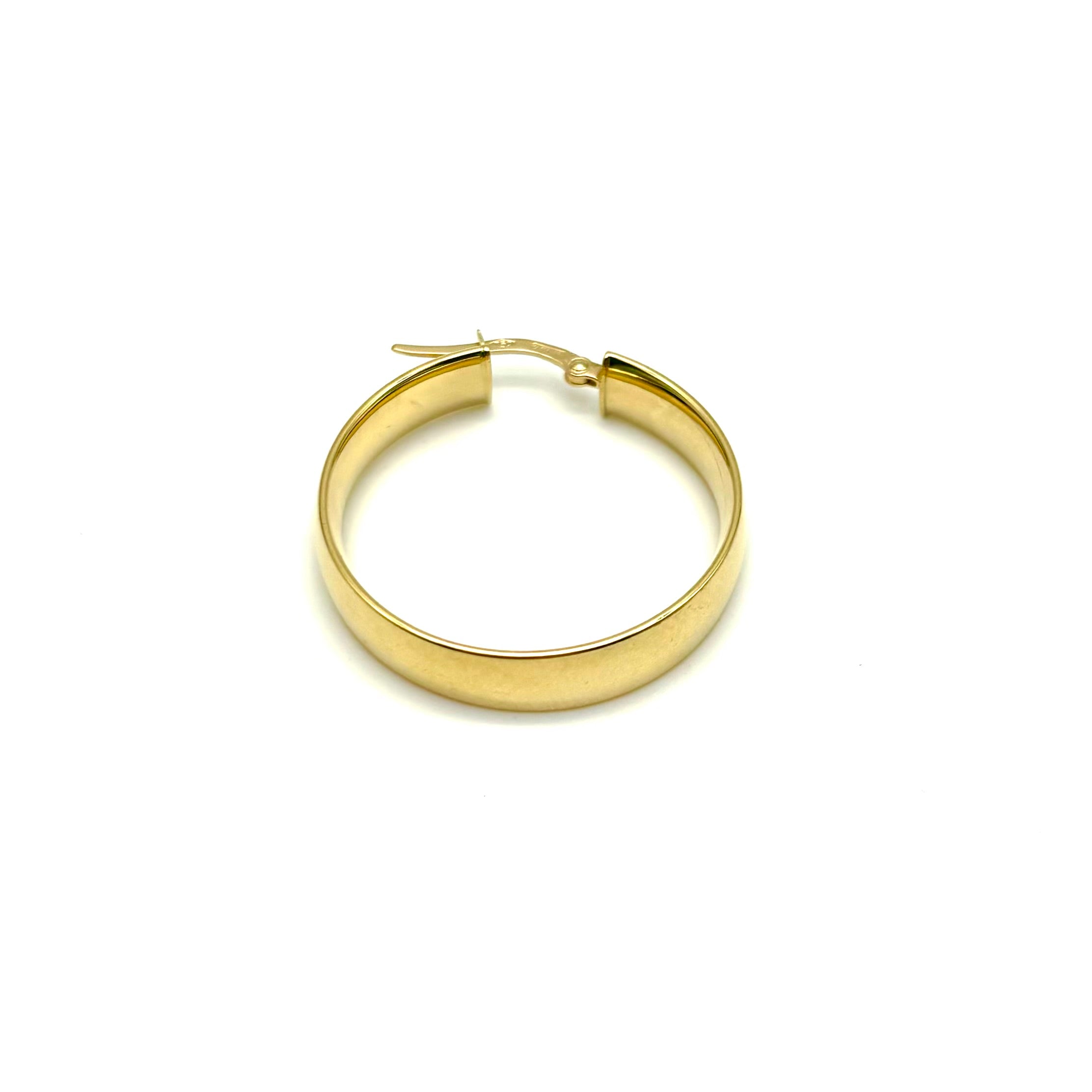 18K GOLD HOOP EARRINGS - HANDMADE IN ITALY