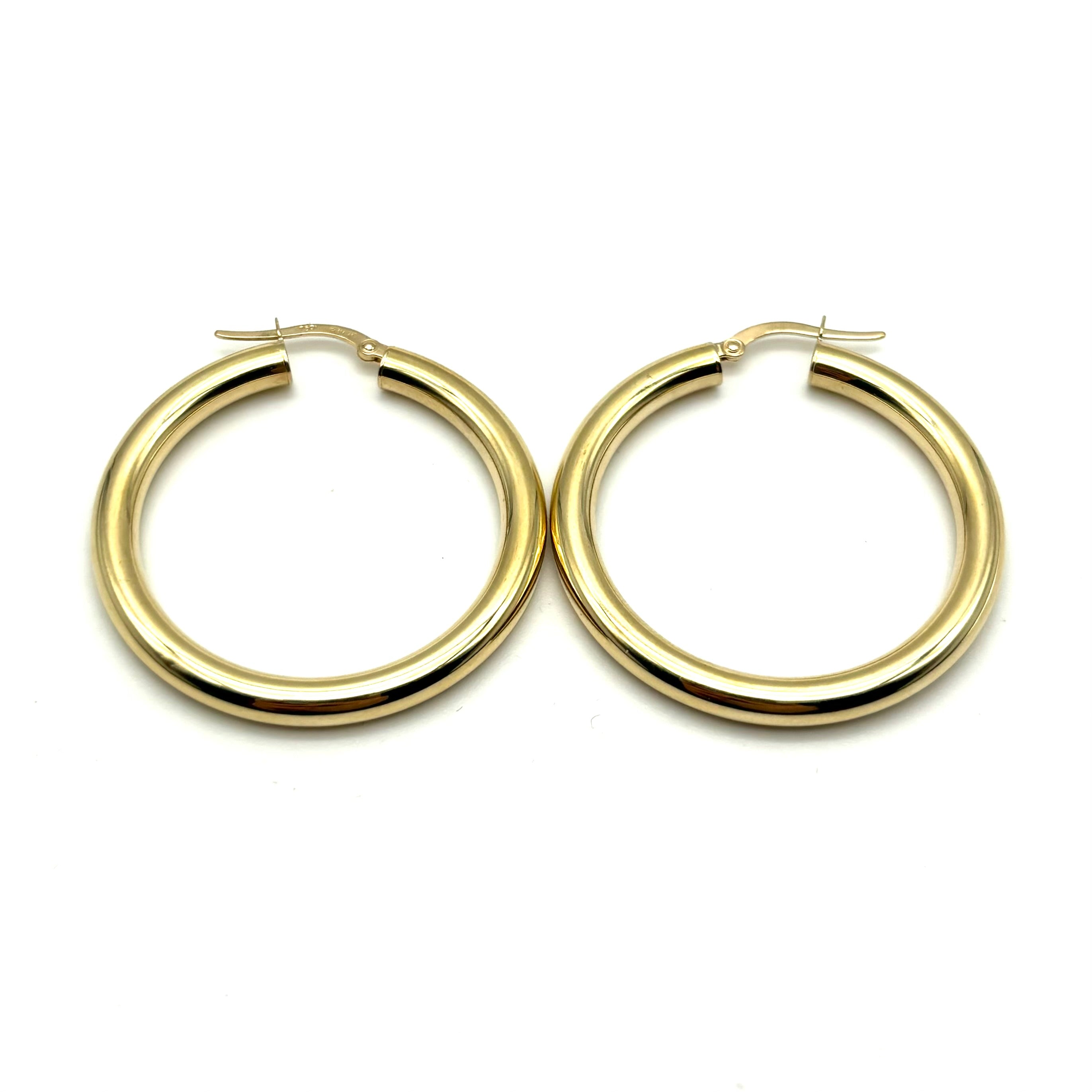 18K GOLD MAURIZIA HOOP EARRINGS - HANDMADE IN ITALY
