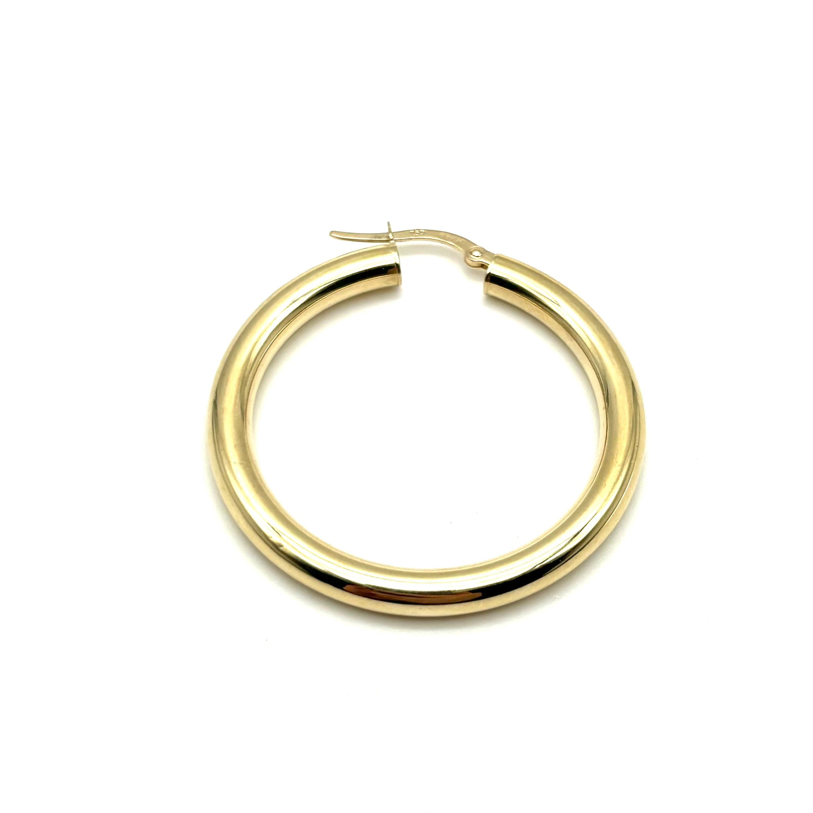 18K GOLD MAURIZIA HOOP EARRINGS - HANDMADE IN ITALY