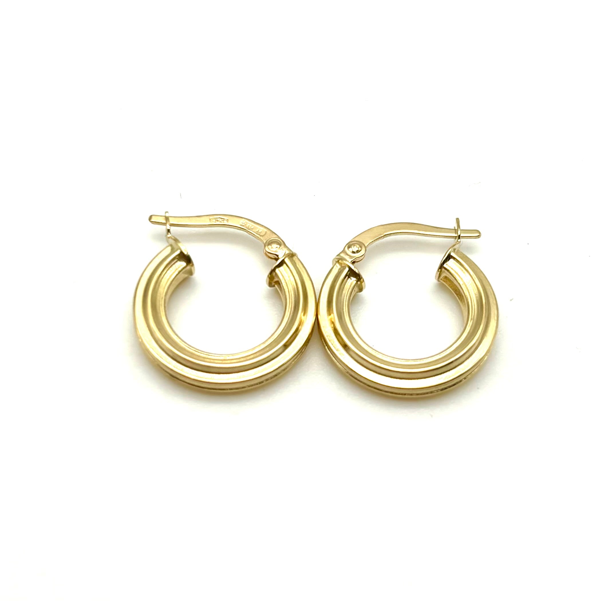 18K GOLD MARIA PIA HOOP EARRINGS - HANDMADE IN ITALY