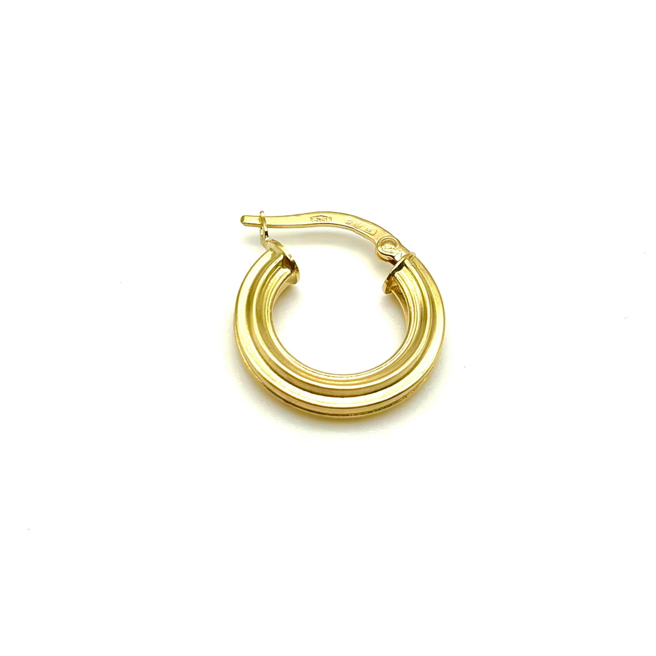 18K GOLD MARIA PIA HOOP EARRINGS - HANDMADE IN ITALY
