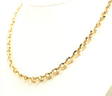 18K GOLD ROLO CHAIN NECKLACE - HANDMADE IN ITALY