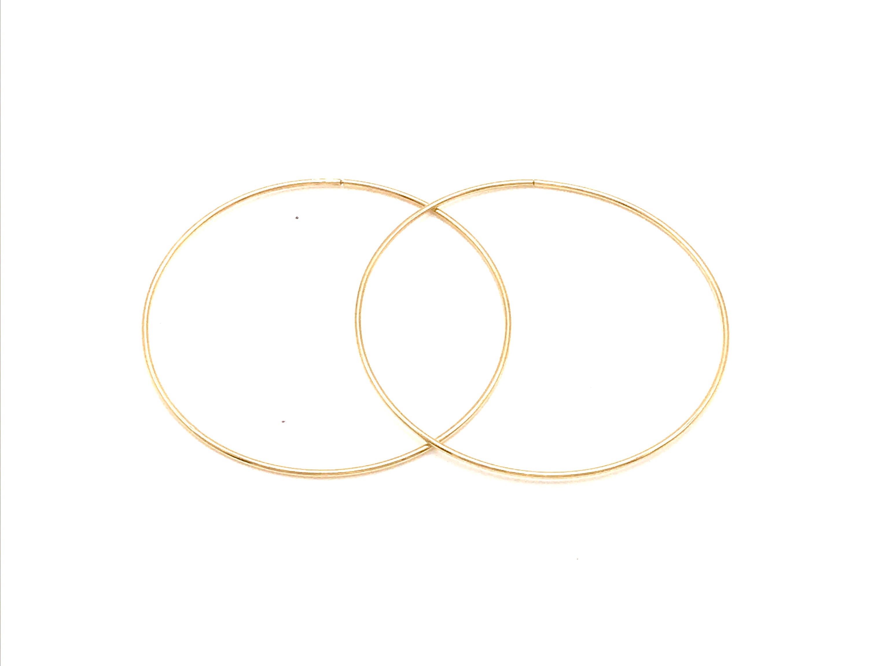 18K GOLD NICOLE LARGE HOOP EARRINGS - HANDMADE IN ITALY