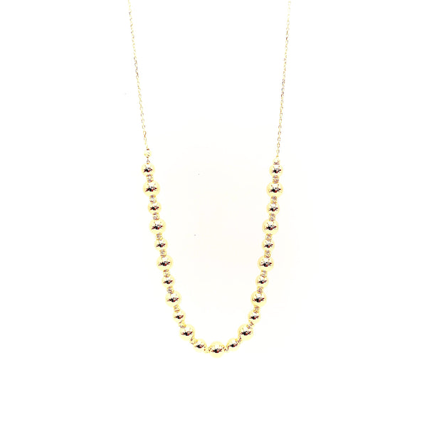 18K GOLD ADELAIDE SPHERES NECKLACE - HANDMADE IN ITALY