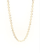 18K GOLD ROLO CHAIN NECKLACE - HANDMADE IN ITALY