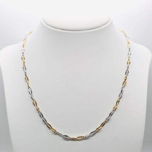 18K GOLD TWO TONE TOMMASO CHAIN - HANDMADE IN ITALY