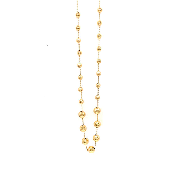 18K GOLD TURIN SPHERES NECKLACE - HANDMADE IN ITALY