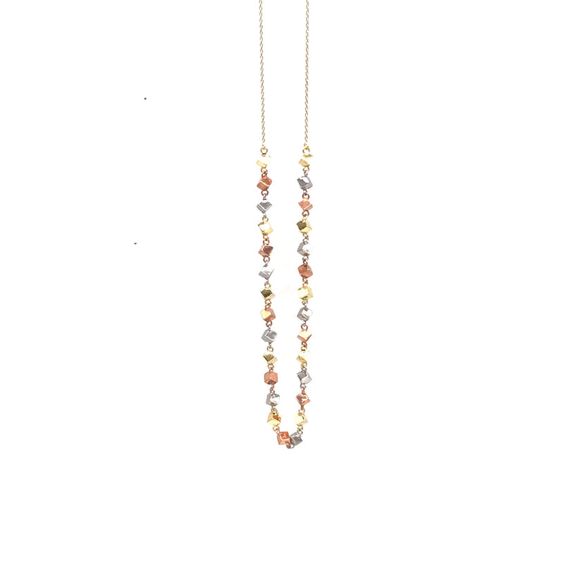 18K GOLD BENEDETTA CUBES NECKLACE - HANDMADE IN ITALY