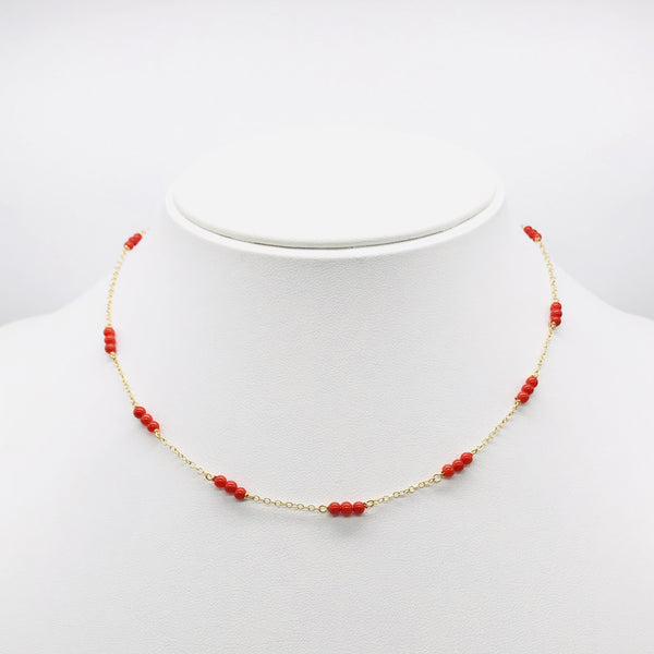 18K GOLD ALYX CORALS NECKLACE - HANDMADE IN ITALY
