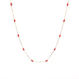 18K GOLD AMBROSINE CORALS NECKLACE - HANDMADE IN ITALY