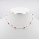 18K GOLD AMBROSINE CORALS NECKLACE - HANDMADE IN ITALY