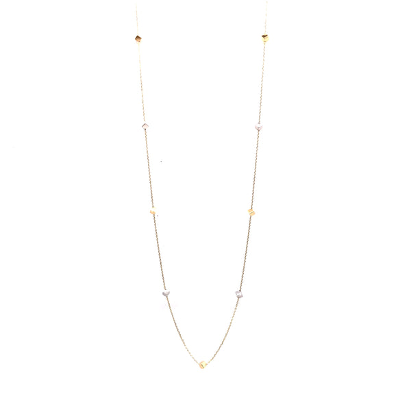 18K GOLD ANNICE CUBES LONG NECKLACE - HANDMADE IN ITALY