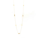 18K GOLD APRIL CUBES LONG NECKLACE - HANDMADE IN ITALY