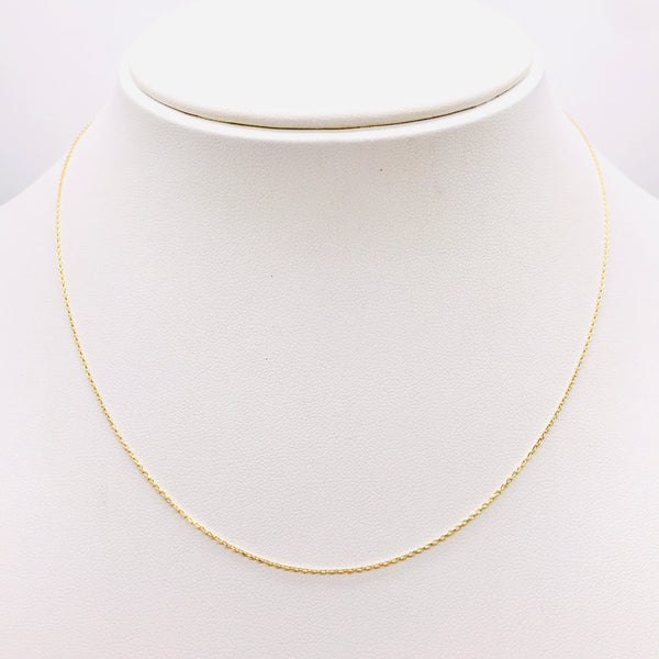 18K GOLD SIMPLE CHAIN - HANDMADE IN ITALY