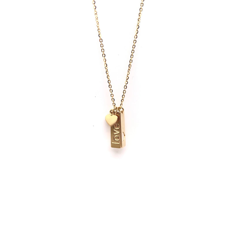 18K GOLD LOVE NECKLACE - HANDMADE IN ITALY