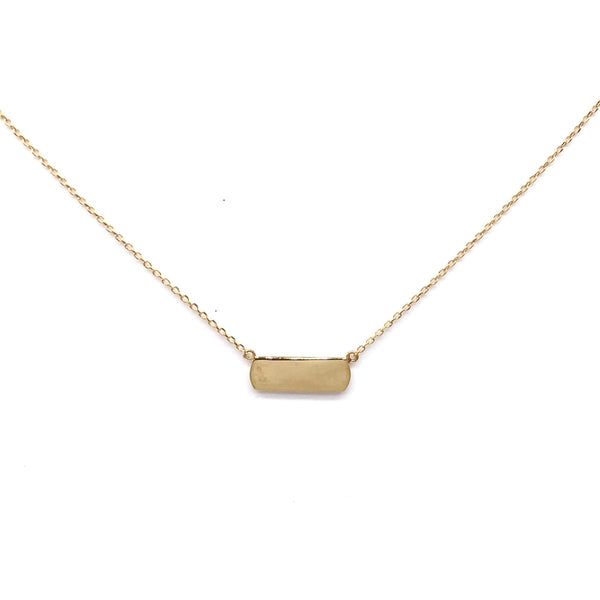 18K GOLD BAR NECKLACE - HANDMADE IN ITALY