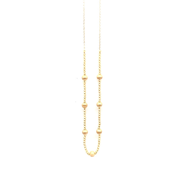 18K GOLD DOMANI SPHERES NECKLACE - HANDMADE IN ITALY