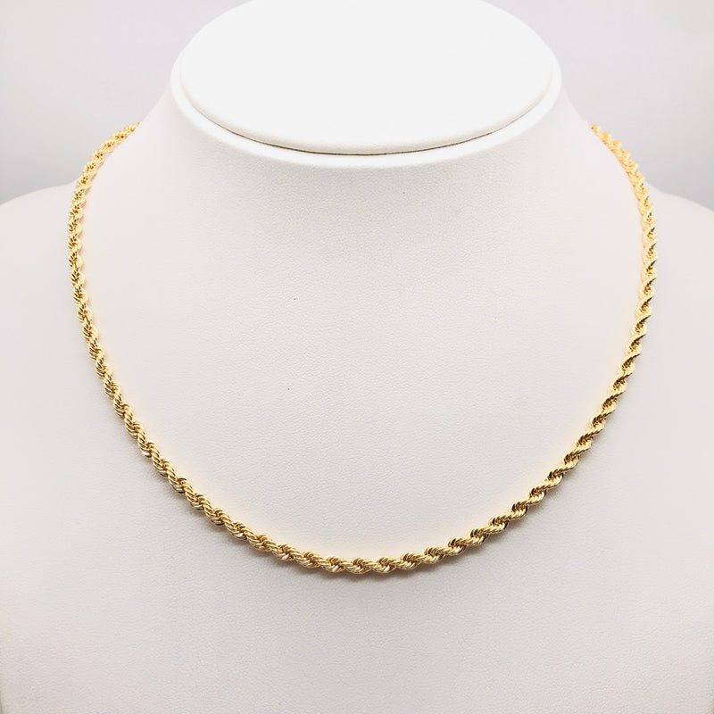 18K GOLD ROPE CHAIN - HANDMADE IN ITALY