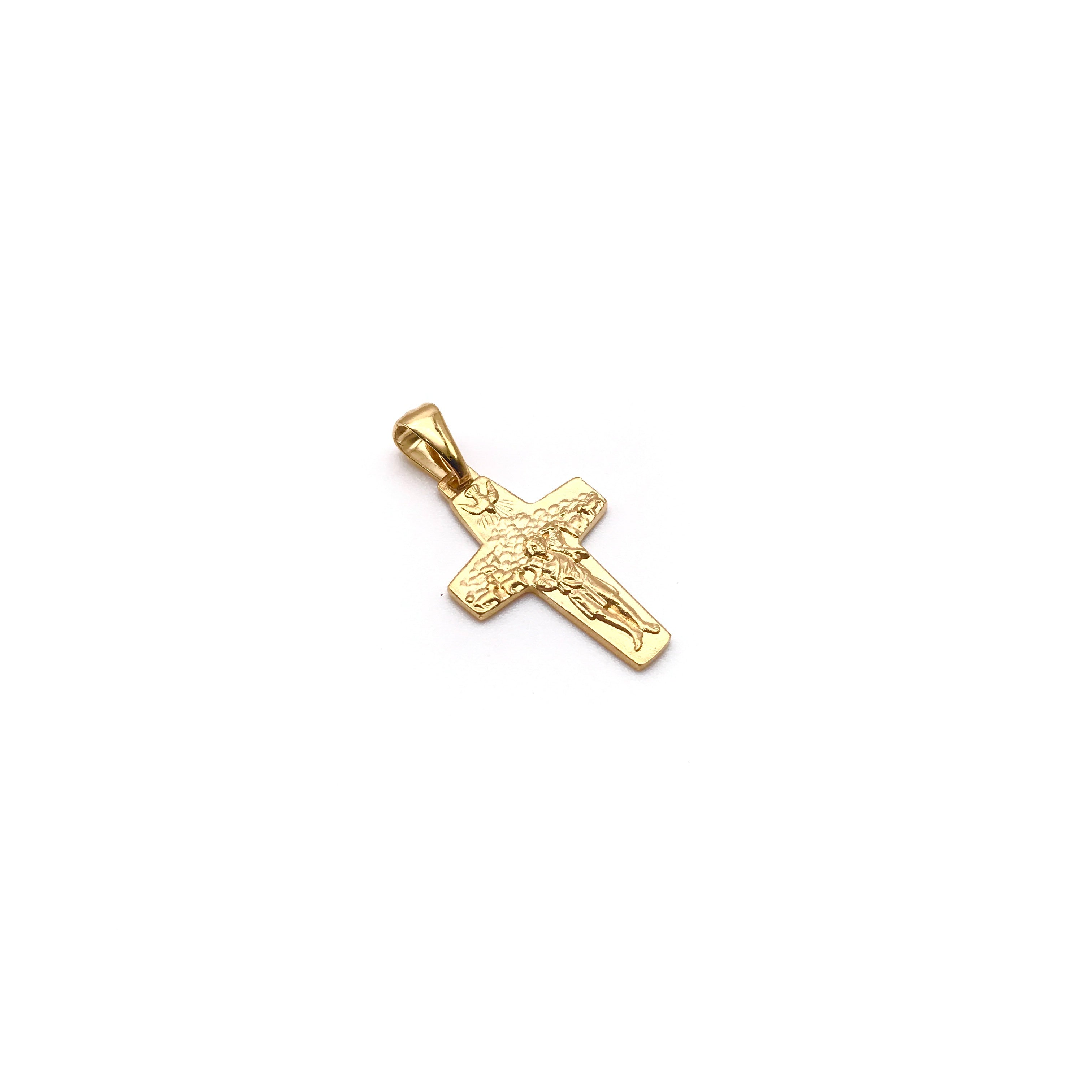 18K GOLD GRAVEN CROSS - HANDMADE IN ITALY – Gea Jewelry