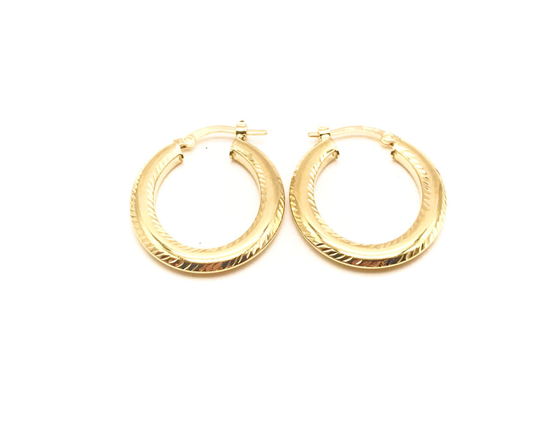 18K GOLD ZAIRA HOOP EARRINGS - HANDMADE IN ITALY