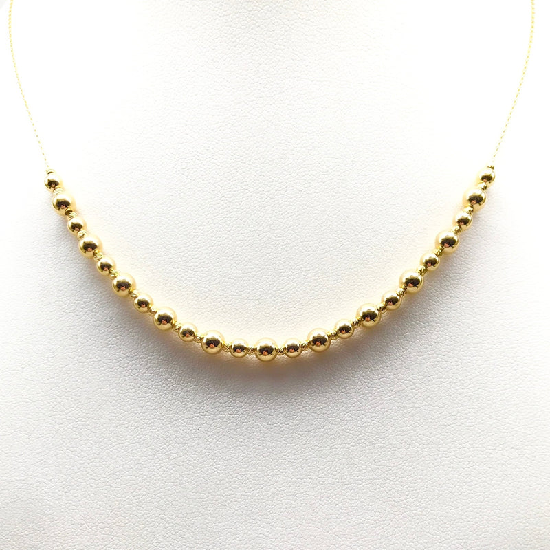 18K GOLD ADELAIDE SPHERES NECKLACE - HANDMADE IN ITALY