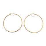 18K GOLD MEDIUM SOLO HOOP EARRINGS - HANDMADE IN ITALY