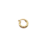 18K GOLD MIRROR HOOP EARRINGS - HANDMADE IN ITALY