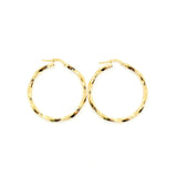 18K GOLD GILDA TWISTED HOOP EARRINGS - HANDMADE IN ITALY