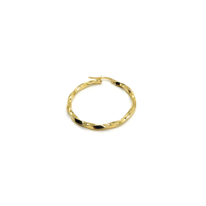 18K GOLD GILDA TWISTED HOOP EARRINGS - HANDMADE IN ITALY