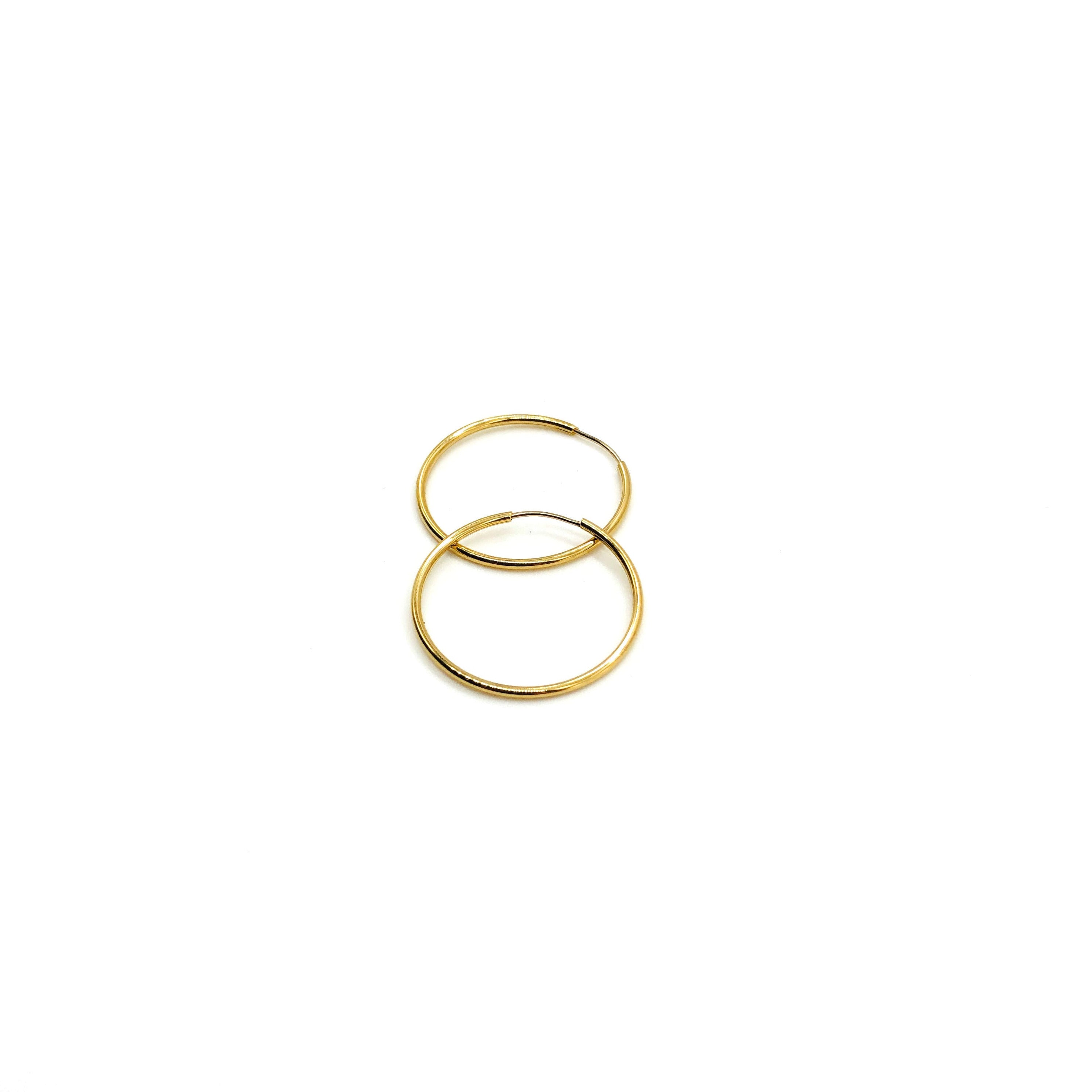 18K GOLD BETSY HOOP EARRINGS - HANDMADE IN ITALY – Gea Jewelry