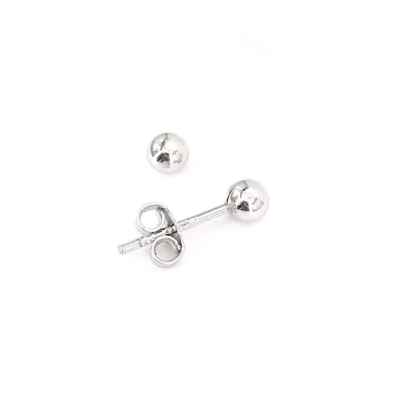 18K GOLD SPHERE STUD EARRINGS - HANDMADE IN ITALY