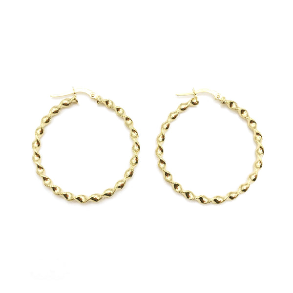 18K GOLD ANNA HOOP EARRINGS - HANDMADE IN ITALY