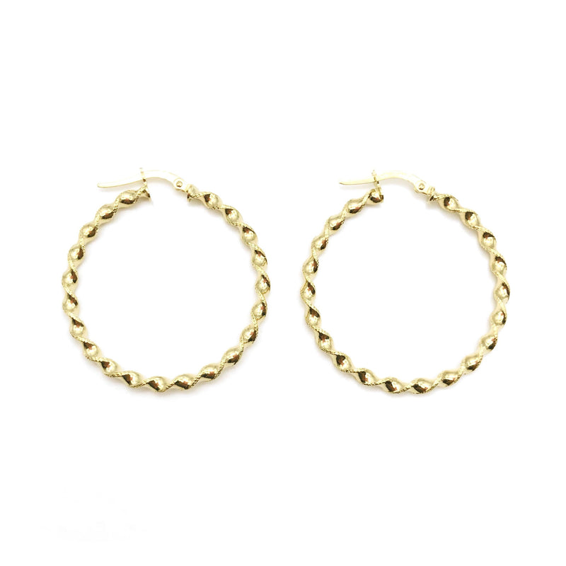 18K GOLD ANNA HOOP EARRINGS - HANDMADE IN ITALY