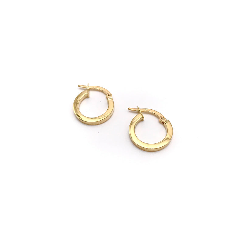 18K GOLD SEMPLICE HOOP EARRINGS - HANDMADE IN ITALY