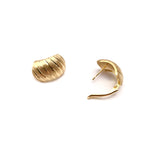 18K GOLD FLORA LATCH BACK  HOOP EARRINGS - HANDMADE IN ITALY