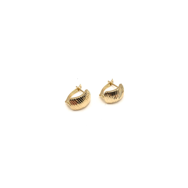 18K GOLD LATCH BACK HOOP EARRINGS - HANDMADE IN ITALY