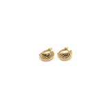 18K GOLD LATCH BACK HOOP EARRINGS - HANDMADE IN ITALY