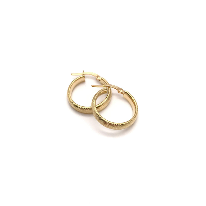 18K GOLD SATURNIA HOOP EARRINGS - HANDMADE IN ITALY