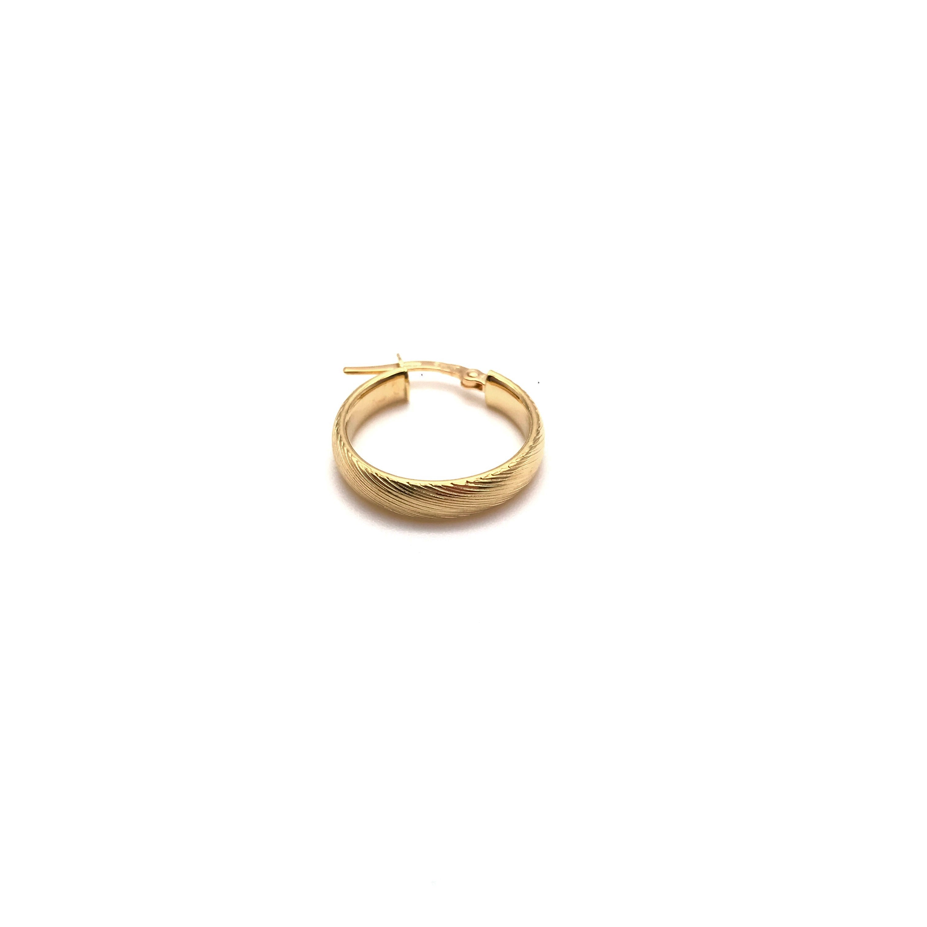 18K GOLD SATURNIA HOOP EARRINGS - HANDMADE IN ITALY