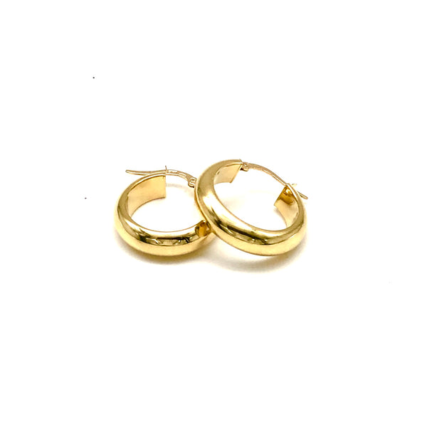 18K GOLD HOOP EARRINGS - HANDMADE IN ITALY