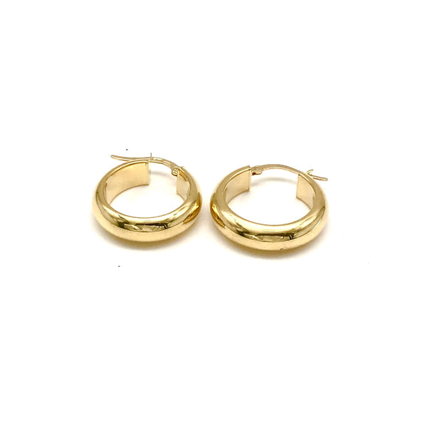 18K GOLD HOOP EARRINGS - HANDMADE IN ITALY